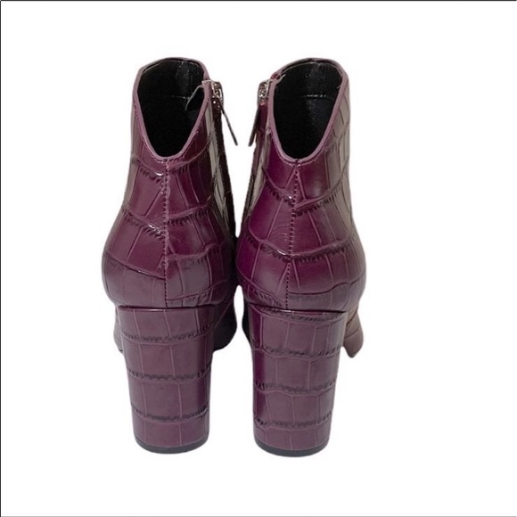 🌟NWOB🌟 Marc Fisher Women’s Unno Purple Crocodile Leather Bootie Sz. 9 - Picture 5 of 8
